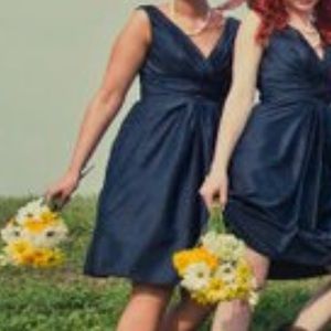 Blue knee length Dress